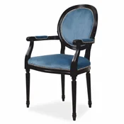 Casa Padrino luxury baroque dining room chair with armrests pink/cream - Baroque style dining room furniture