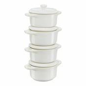 Posoda za peko, 10 cm, set 4, slonovina, keramika, Staub