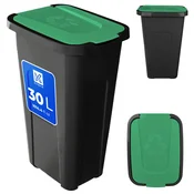KADAX Koš za smeti, 30L, s pokrovom, za ločevanje odpadkov