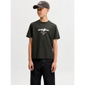 Jack & Jones Junior Majica JCOCLUB kremna / grafit / bela