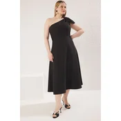Trendyol Curve Black Finike Woven Plus Size Dress