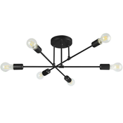 Eliot E27 LED luster 70cm x6 crni