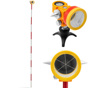 Steinberg Systems Mini prizmatsko geodetsko zrcalo z daljinomerom s polom in bazo, prevlečeno s srebrom dia. 3,6 cm 1,26 m, (21101835)