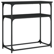 MAISON CHIC konzolna miza - miza ob steni črna 75x35,5x75 cm inženirski les, (21786465)