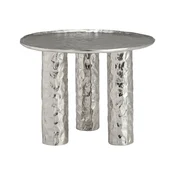 Aluminijasta okrogla klubska mizica v srebrni barvi o 60 cm Art – Ellos Home
