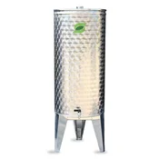 Inox posuda za rakiju/uspravna 100l srebrna
