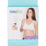 Grudnjak za dojenje BabyJem- Feeding Bra, velicina 95, bijeli