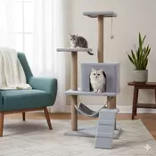 Paws & Whiskers Kucica za macke, Siva