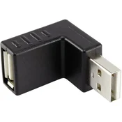 renkforce USB 2.0 adapter [1x USB 2.0 vtič A - 1x USB 2.0 vtičnica A] črn Renkforce