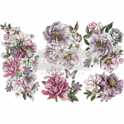 Re-design Dreamy Florals 6×12 Inch Decor transferji