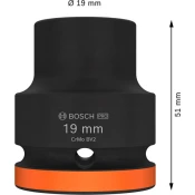 PRO Impact Socket, 3/4 palca, 19 mm, standardni