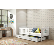 Otroška postelja Kubus - 80x160 cm - bela - bela
