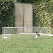 vidaXL 2-delna ograda za zajce 220x110x55 cm pocinkano železo