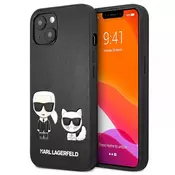 KARL LAGERFELD KLHCP13MPCUSKCBK za iPhone 13 6.1 črna trda zaščita - Karl and Choupette