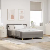 vidaXL vidaXL Postelja z vzmetnico z vzmetnico Taupe 140 x 200 cm blago, (5000127072)