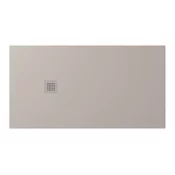 TRENECA Pladenj za prhanje iz litega marmorja 150x80 cm, ki ga je mogoče rezati po vaših željah, bež mat - Bež - 150x80x2,9 cm - Polysan - TRENECA - 24 - Liti marmor - 1500 - Pravokotni - 800 - 29 - 90 - 14