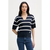 Tommy Hilfiger Pletena polo ženska majica bombažna
