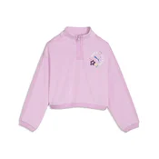 PUMA x DORA THE EXPLORER T7 Relaxed Half-Zip Crew Sweatshirt Kids, Age, Mauve Glow, 5-6Y