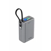 SWISSTEN POWER BANK TRAVEL 25000 mAh (96,25Wh) 100W Z VKLJUČENIM KABELOM USB-C SIVA