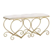 Casa Padrino luxury bench cream/gold 105 cm - Living room & bedroom furniture