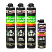 Montažna pena za pištolo B2 Montažna pena 3 x 750 ml 1 x Čistilo