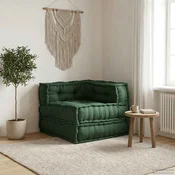 vidaXL Modularna sedežna garnitura zelena 70x70x54 blago