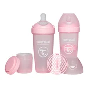 twistshake® steklenička anti-colic pro double pastel pink