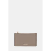 Calvin Klein Etui za kreditne kartice Ck Zip Cardcase 6Cc LV04F1076G Bež