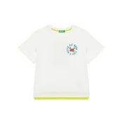 United Colors Of Benetton Majica 3SLUG10JF Écru Regular Fit