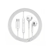 OEM Mayaxess, Žične USB-C slušalke za Galaxy A33 z vgrajenim mikrofonom, Bela, (5000299419)