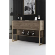 Hanah Home Komoda Luxe, 120x80x30 cm, Orah-zlatne boje