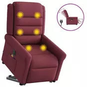 Vidaxl vidaXL Električni masažni stol z dvigalom, rdeč