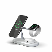 BREZŽIČNI POLNILEC TECH-PROTECT A12 3IN1 MAGNETIC MAGSAFE WIRELESS CHARGER WHITE