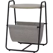 STALAK ZA NOVINE siva, prirodna boja, crna metal, tekstil, pločasti materijal