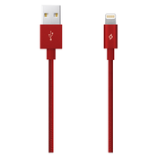 Kabel - MFi (Apple license) - Lightning to USB (1,20m) - Red - Alumi Cable