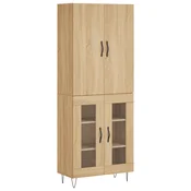 Greatstore Visoka komoda sonoma hrast 69,5x34x180 cm inženirski les