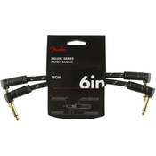 Fender Deluxe Series instrumentalni kabel A/A 15 cm Black Tweed 2-Pack