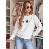 Bluza damska oversize z haftem SOFTRUS ecru Dstreet