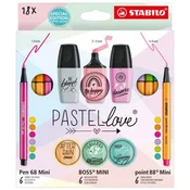 STABILO Mini World Pastellove Dopisnice pribor STABILO 18 drugačiji boja