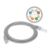 Patch kabel U/UTP kat 6A LSOH 0,5 m siv ALANTEC