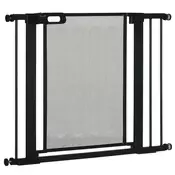 Homestar Otroška vrata nastavljiva stopniščna vrata 75-103x76 cm črna