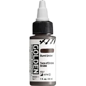 Golden Artist Colors High Flow Akrilna barva Burnt Umber 30 ml 1 kos
