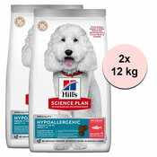 Hills Science Plan Canine Adult Hypoallergenic Medium Salmon 2 x 12 kg