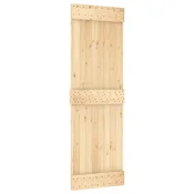 Vidaxl Drsna vrata NARVIK Naravna in črna 70 x 210 cm (213,5 cm)