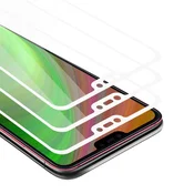 Cadorabo CADORABO Xiaomi Mi 8 LITE - Zaščitna folija v transparentno z belo - 3-pack Kaljeno steklo za zaščito zaslona s trdoto 9H in 3D dotikom, (20548418)
