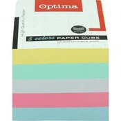 Kocka papirna barvna lepljena 9X9cm
