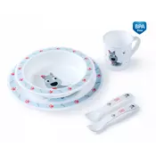 CANPOL Bebi set za hranjenje 4/401 DOG plava