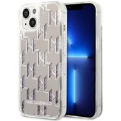 Karl Lagerfeld Karl Lagerfeld Monogram Liquid Glitter - ohišje za iPhone 14 Plus (srebrno)
