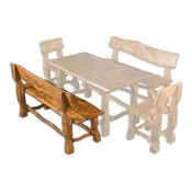 CASARREDO Vrtna klop iz masivnega olševega lesa, rjava, 150 cm, za 3 osebe