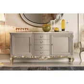 Casa Padrino luxury baroque sideboard gray/brown/cream/gold - Handmade solid wood cabinet - Baroque furniture - Luxury furniture in baroque style - Luxury quality - Made in Italy